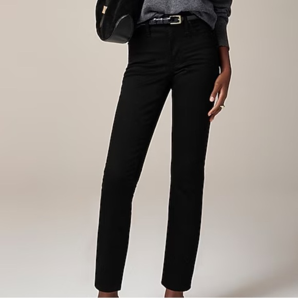 J crew toothpick Black Mid  Rise Jean Size 30P New With Tag - Picture 1 of 12